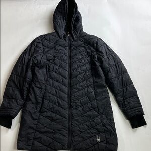 Spyder Black Quilted Puffer Jacket size M NWOT